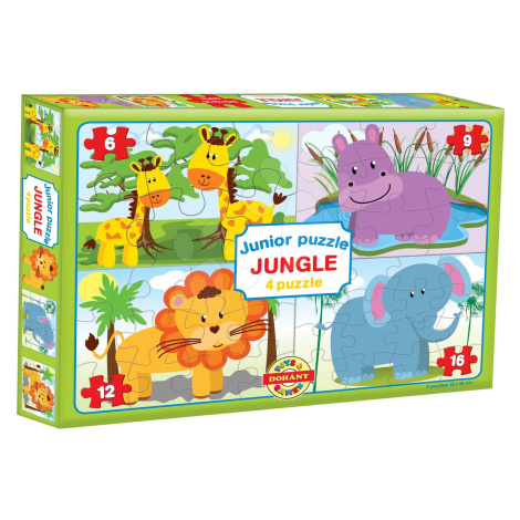 Dohány puzzle Junior Jungle 4 Zvieratká z džungle 502-10 DOHÁNY