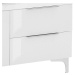 Sconto TV stolík BENTLEY biela matná/biele sklo, šírka 181 cm