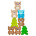 Haba Drevená stohovacia hra s predlohami Lesné zvieratká