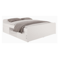 Drevená posteľ Branco 180x200, biela, bez matraca a roštu