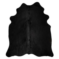 Koberec z pravej hovädzej kože čierny 150 × 170 cm