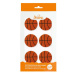 Cukrové ozdoby na tortu basketbalová lopta 4,5 cm 6 ks - Decora