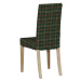 Dekoria Návlek na stoličku Harry (krátky), zeleno - červené káro, návlek na stoličku Harry krátk