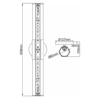 Nástenné svietidlo LED do kúpeľne Facet Dual, chróm, 2 svetlá, šírka 66 cm