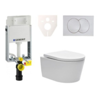 Cenovo zvýhodnený závesný WC set Geberit na zamurovanie + WC SAT Brevis SIKOGE1W7