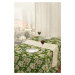 Forbyt, Obrus s nešpinivou úpravou, chryzantéma, zelený 40 x 160 cm