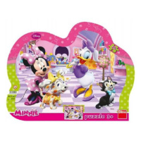 Puzzle doskové Minnie a maznáčikovia kontúra 35x28cm 25 dielikov