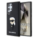 Kryt Karl Lagerfeld KLHCS24L3DRKINK S24 Ultra S928 black hardcase 3D Rubber Ikonik (KLHCS24L3DRK