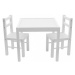 Detský drevený stôl so stoličkami Drewex biely