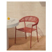 Jedálenská stolička z umelého ratanu v tehlovej farbe v súprave 4 ks Futadera – Kave Home