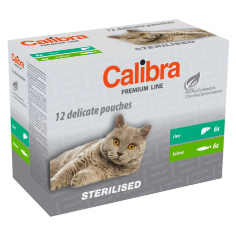 CALIBRA Premium Line Sterilised multipack kapsičky pre kastrované mačky 12 x 100 g