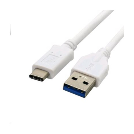 Kabel C-TECH USB 3.0 AM na Type-C kabel (AM/CM), 2m, bílý