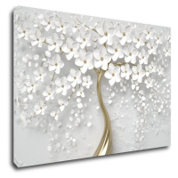 Impresi Obraz Biely strom s kvetinami - 90 x 60 cm