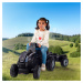 Traktor na šľapanie a príves Farmer XL Black Tractor+Trailer Smoby čierny s polohovateľným sedad
