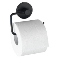 Čierny držiak na toaletný papier Wenko Vacuum-Loc® Milazzo