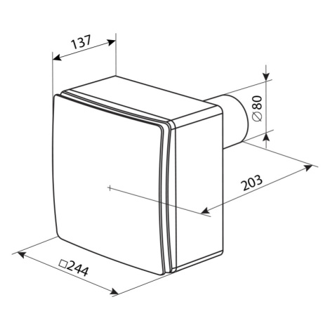 Ventilátor VN-1 80 radiálny na povrch (VENTS)