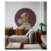 WALLCOLORS Dots Woman with Bubble Gum Eggplant - tapeta POVRCH: Wallstick