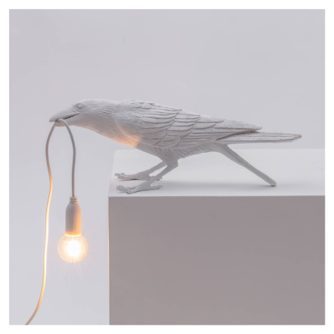 Stolová LED lampa Bird Lamp, hrajúca, biela