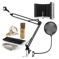 Auna MIC-9005G V5, mikrofónová sada, kondenzátorový mikrofón, pop-filter, resorpčný panel, ramen