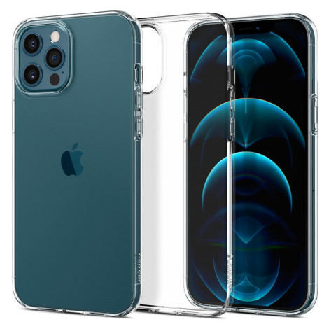 Apple iPhone 12 / 12 Pro, silikónové puzdro, Spigen Liquid Crystal, číre