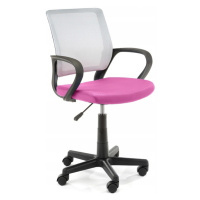Expedo Kancelárska stolička KORAD FD-6, 53x81-93x56,5, ružová/biela