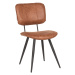 Koňakovohnedé kožené jedálenské stoličky v súprave 2 ks Fos – LABEL51