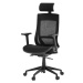 AUTRONIC KA-W002 BK Kancelářská židle, černá látka, plastový kříž, výškově stavitelné  područky,
