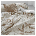 Biela/hnedá bavlnená obliečka na perinu na jednolôžko 140x200 cm Maple – Blanc
