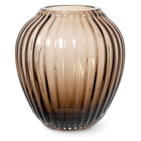 Hnedá sklenená váza Kähler Design Hammershøi, výška 14 cm