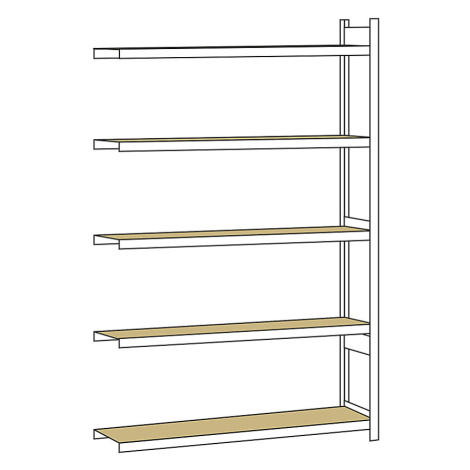 Regál s veľkým rozpätím, s drevotrieskovou doskou, výška 3000 mm SCHULTE