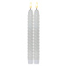 Súprava 2 bielych voskových LED sviečok Star Trading Flamme Swirl Antique, výška 25 cm