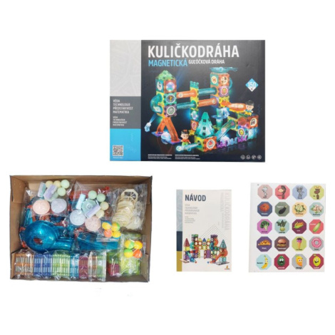Alltoys Guličková dráha magnetická so svetlom 150 ks