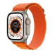 Apple Watch Ultra GPS + Cellular, 49mm Titanium Case with Orange Alpine Loop - Small