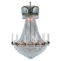 Veľkolepý sviečkový visiaci luster Läckö 92 cm