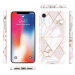 Apple iPhone XR, silikónové puzdro, polygonálny mramorový vzor, Wooze Geometric Marble, farba/bi