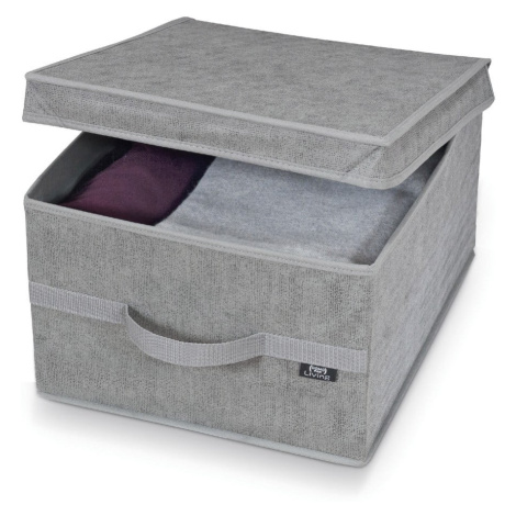 Sivý úložný box Domopak Stone Large, 50 x 38 cm