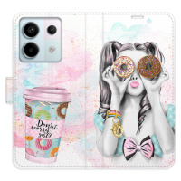 Flipové puzdro iSaprio - Donut Worry Girl - Xiaomi Redmi Note 13 Pro+ 5G
