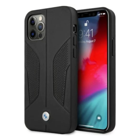 Kryt Case BMW BMHCP12LRSCSK iPhone 12 Pro Max 6,7" black hardcase Leather Perforate Sides (BMHCP