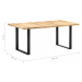 Jedálenský stôl mangovníkové drevo/kov 180x90x76 cm,Jedálenský stôl mangovníkové drevo/kov 180x9