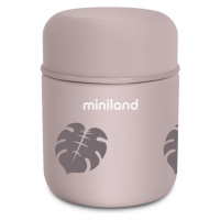 Miniland Termoska na jedlo Terra, 280ml, ružová/listy