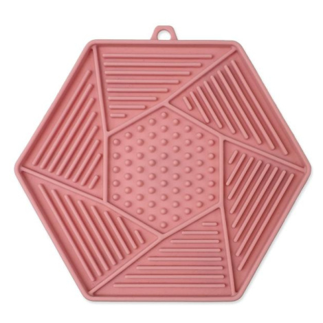 Podložka lízacia Epic Pet Lick&Snack hexagon svetlo ružový 17x15cm