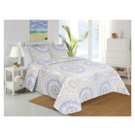 Prikrývka cez posteľ s 2 obliečkami na vankúše My House Mandala, 220 x 240 cm