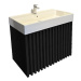 Kúpeľňová skrinka s umývadlom SAT Delano 60x56x46 cm čierna matná DELANO60ZCSAT