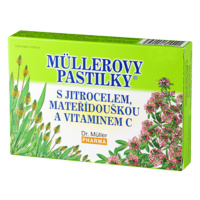 MÜLLEROVE PASTILKY so skorocelom, materinou dúškou a vit.C 24ks