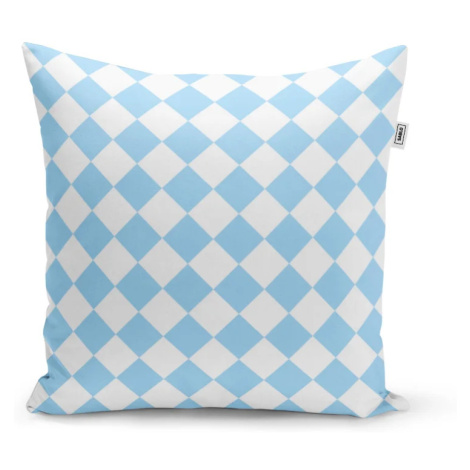 Vankúš Bielo-modré kosoštvorce - 50x50 cm