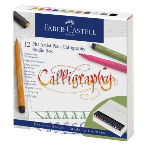 PITT kaligrafické fixky set 12 farieb-studio box