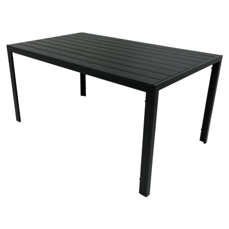 Záhradný kovový stôl ALLEN 150 x 90 x 74 cm čierny