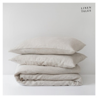 Bielobéžové ľanové obliečky na dvojlôžko 200x200 cm – Linen Tales