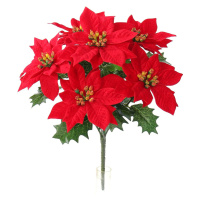 Umelá vianočná Poinsettia červená, 30 cm