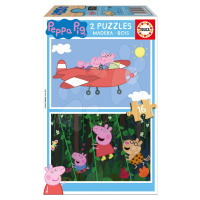 Educa drevené puzzle pre deti Peppa Pig 2*16 dielov